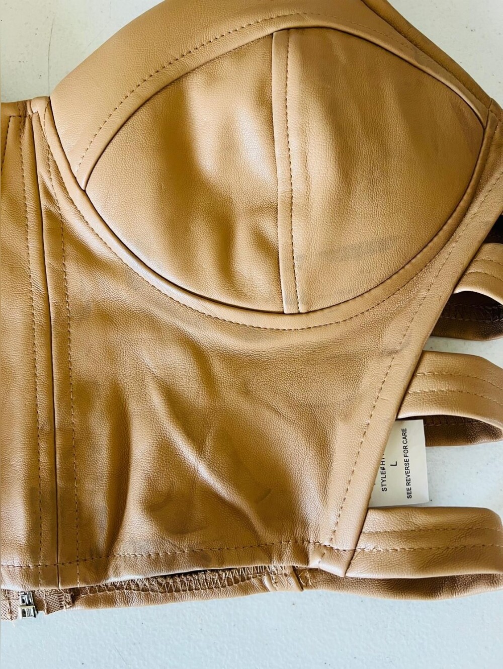 Chic Tan Crop Top Bustier - Picture 8 of 12